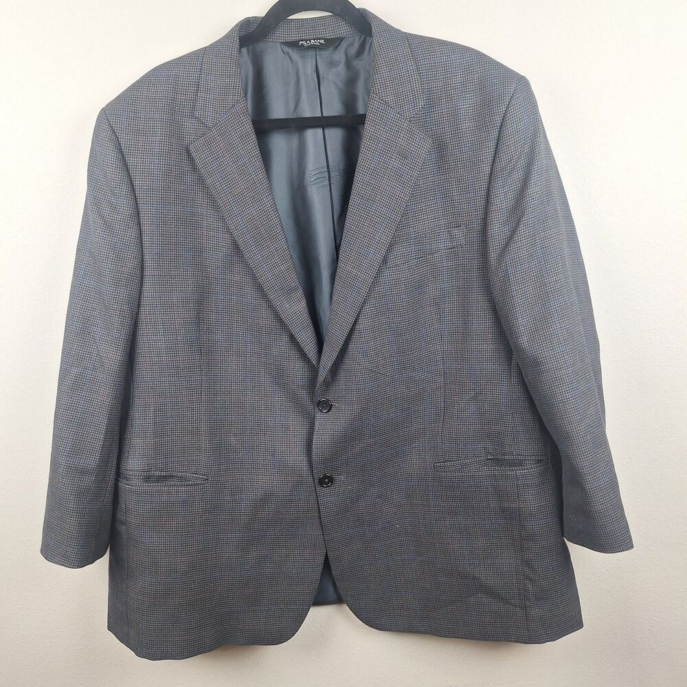 Jos. A. Bank Black Suit Jacket Blazer 46Short Regal Fit 2-Button 100% Wool